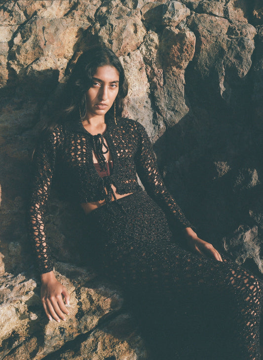 Soha Lace Crochet Cardigan-Pari Desai