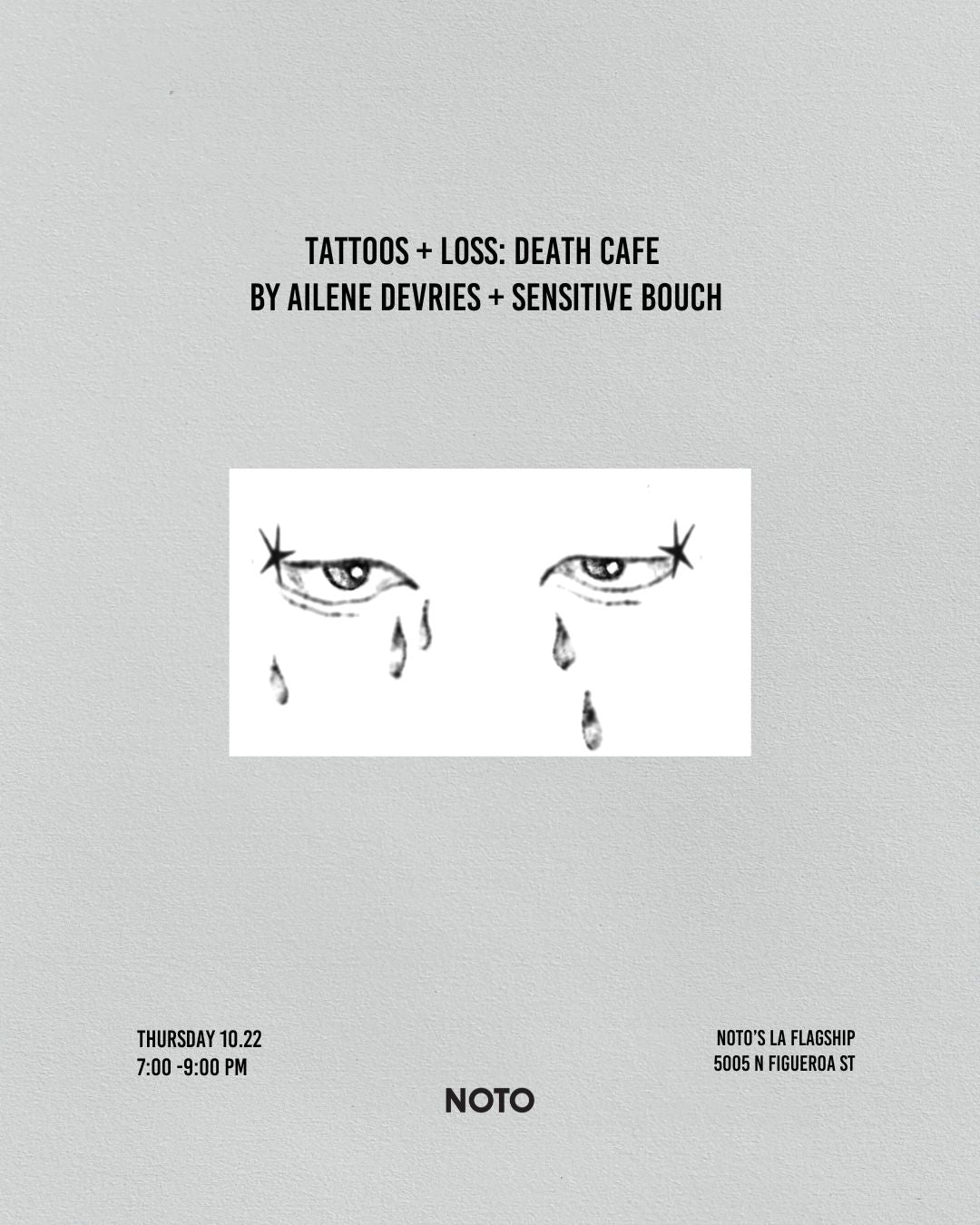 Tattoos + Loss: Death Cafe by Ailene deVries + Sensitive Bouch