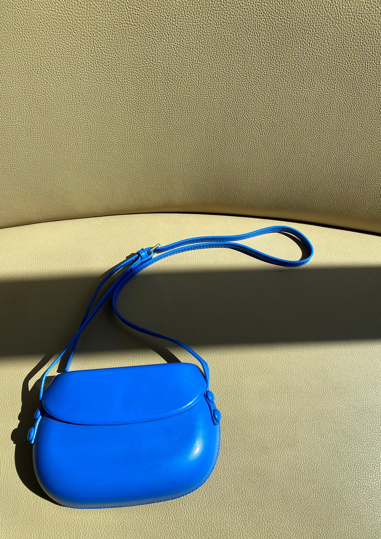 Vegan Leather Saddle Shoulder Bag