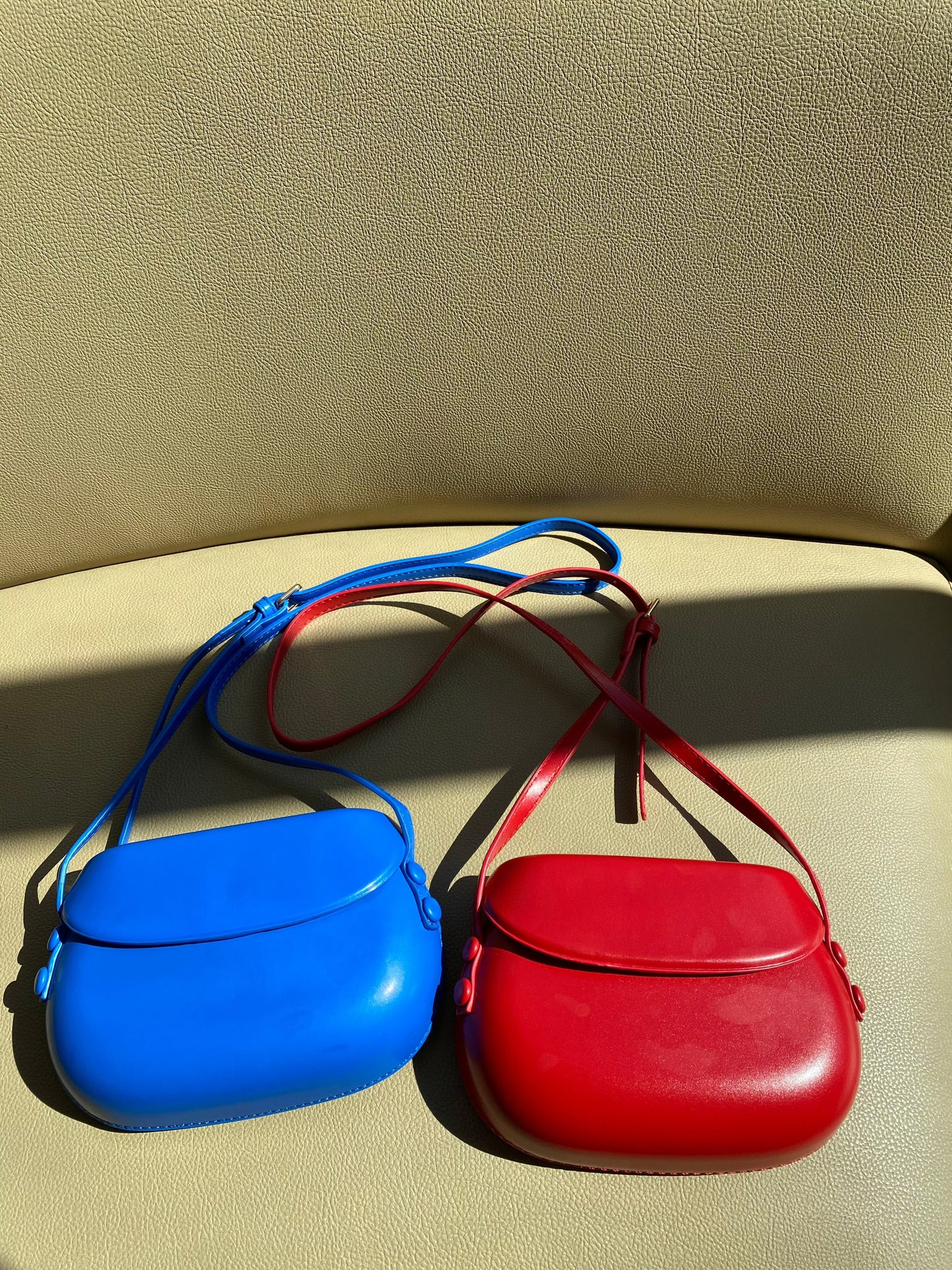 Vegan Leather Saddle Shoulder Bag