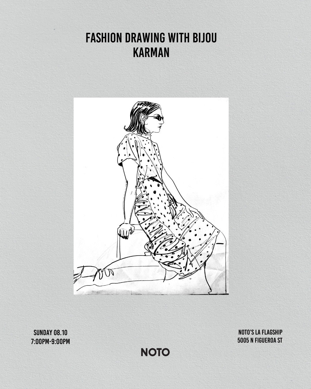 Fashion Drawing With Bijou karman