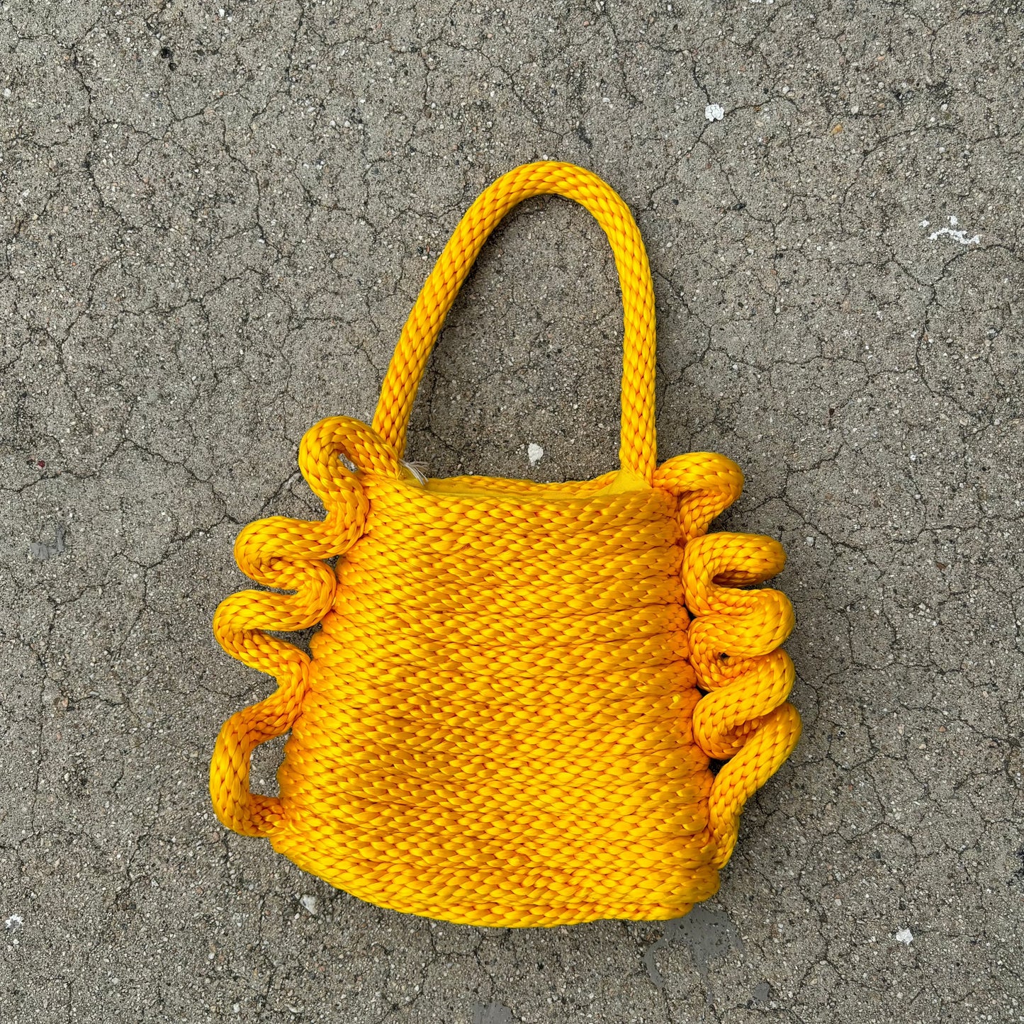 Yellow Curly Wurly Handbag by MÅLA Studio