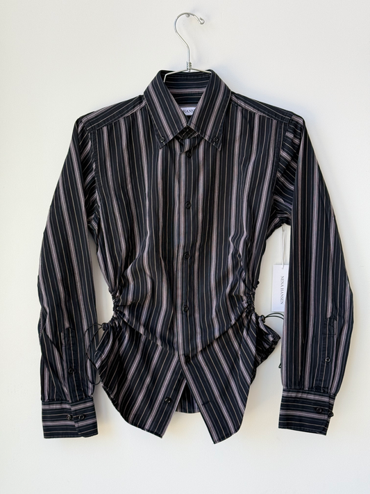 Nena Hansen black pinstripes shirt