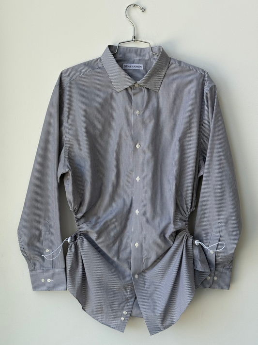 Nena Hansen striped white and blue shirt