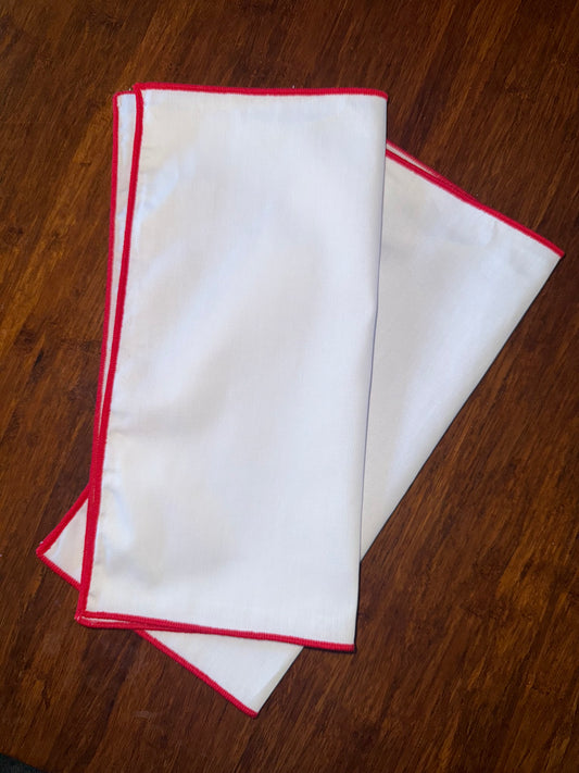 Colored Trim Napkin Set