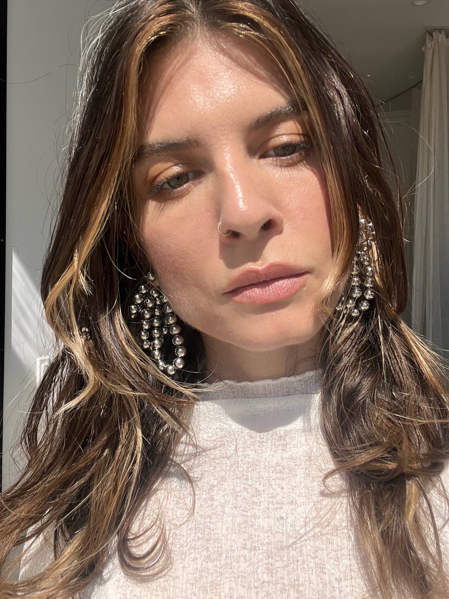 Metal Ball Earring