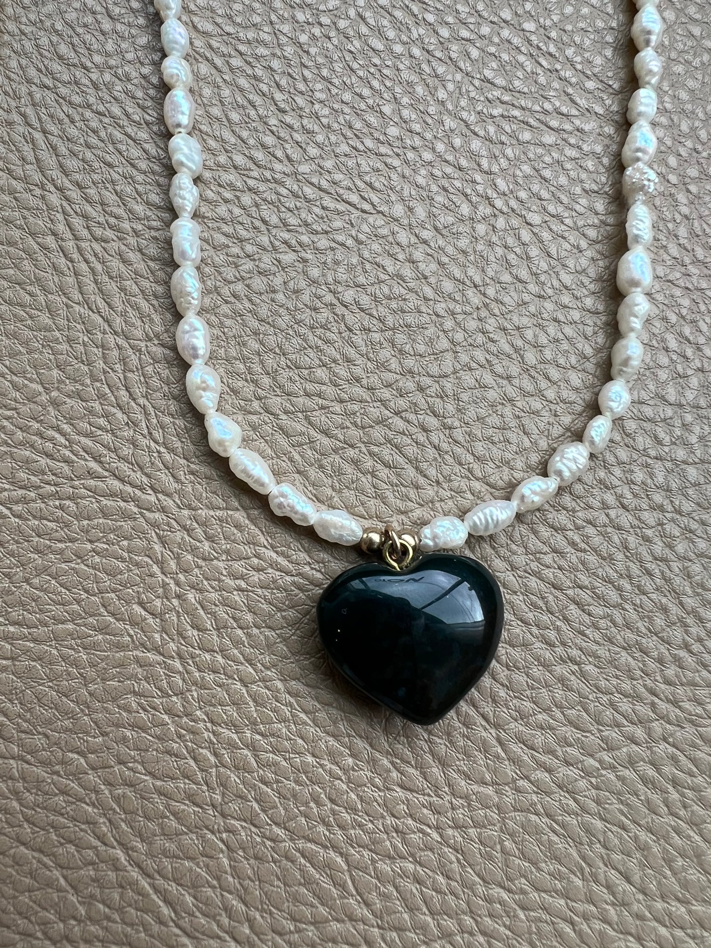 KARO KORU GEMSTONE MINI HEART PENDANT NECKLACE