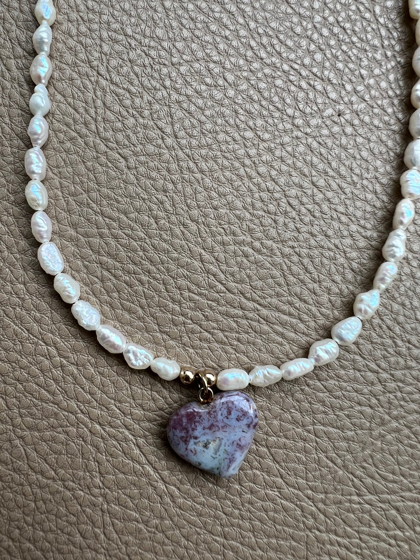 KARO KORU GEMSTONE MINI HEART PENDANT NECKLACE