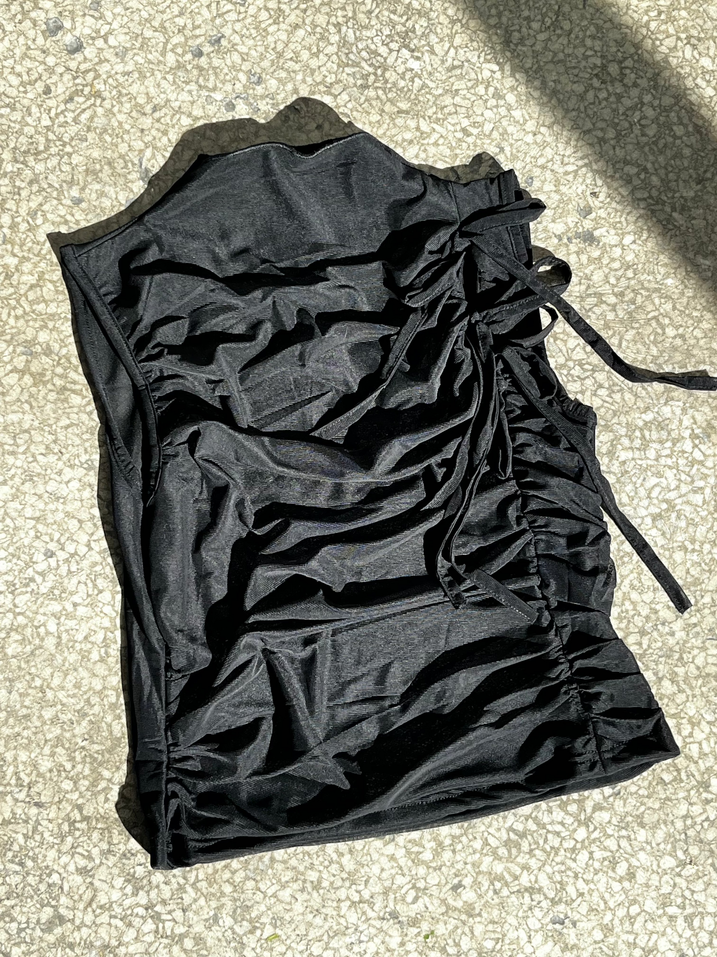 Ruched tank with bows
