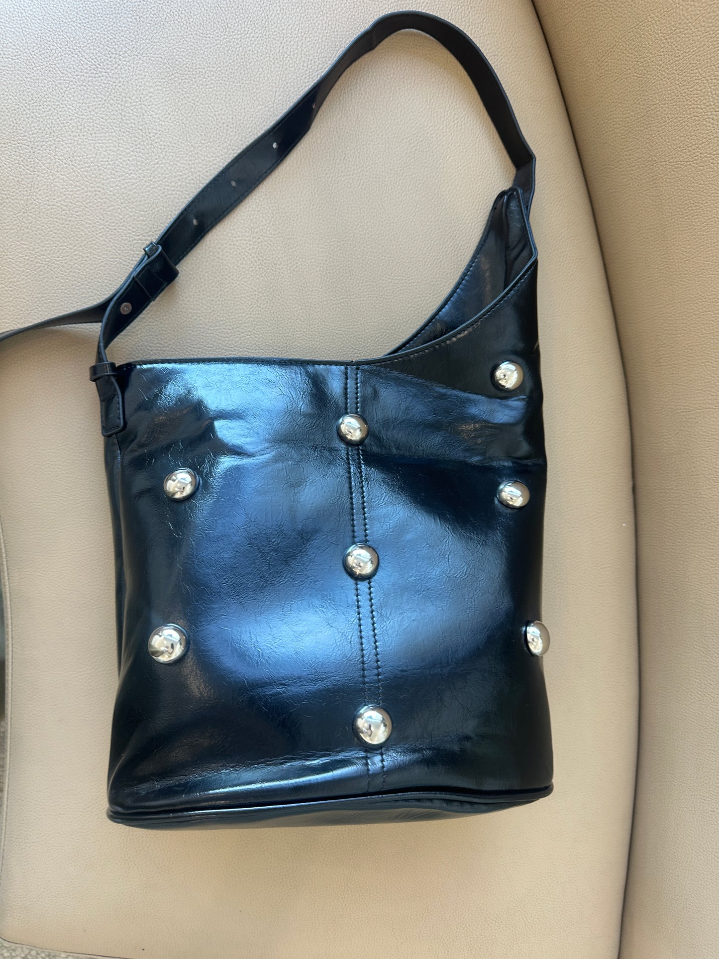 Asymmetrical Studded Bag