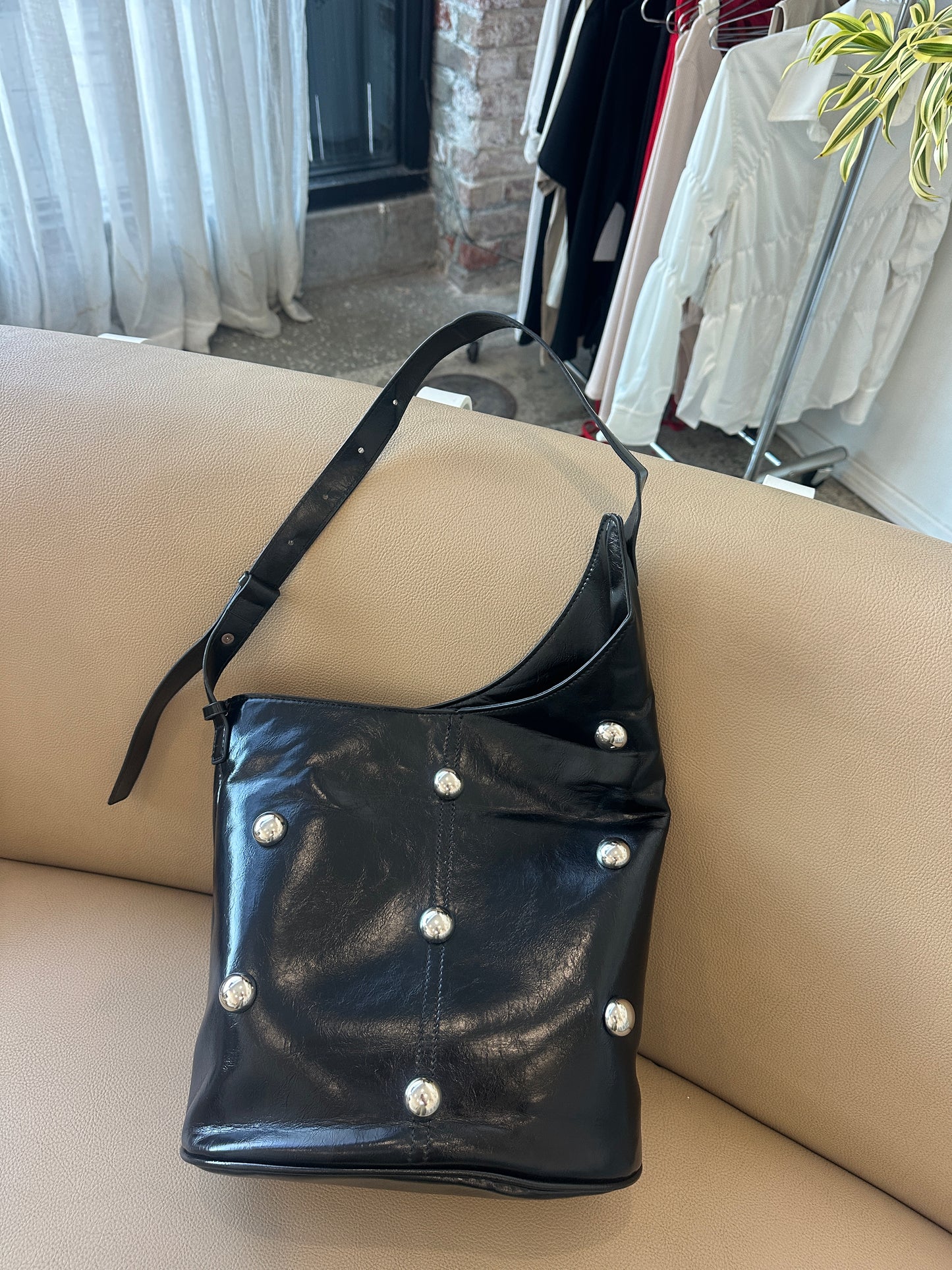 Asymmetrical Studded Bag