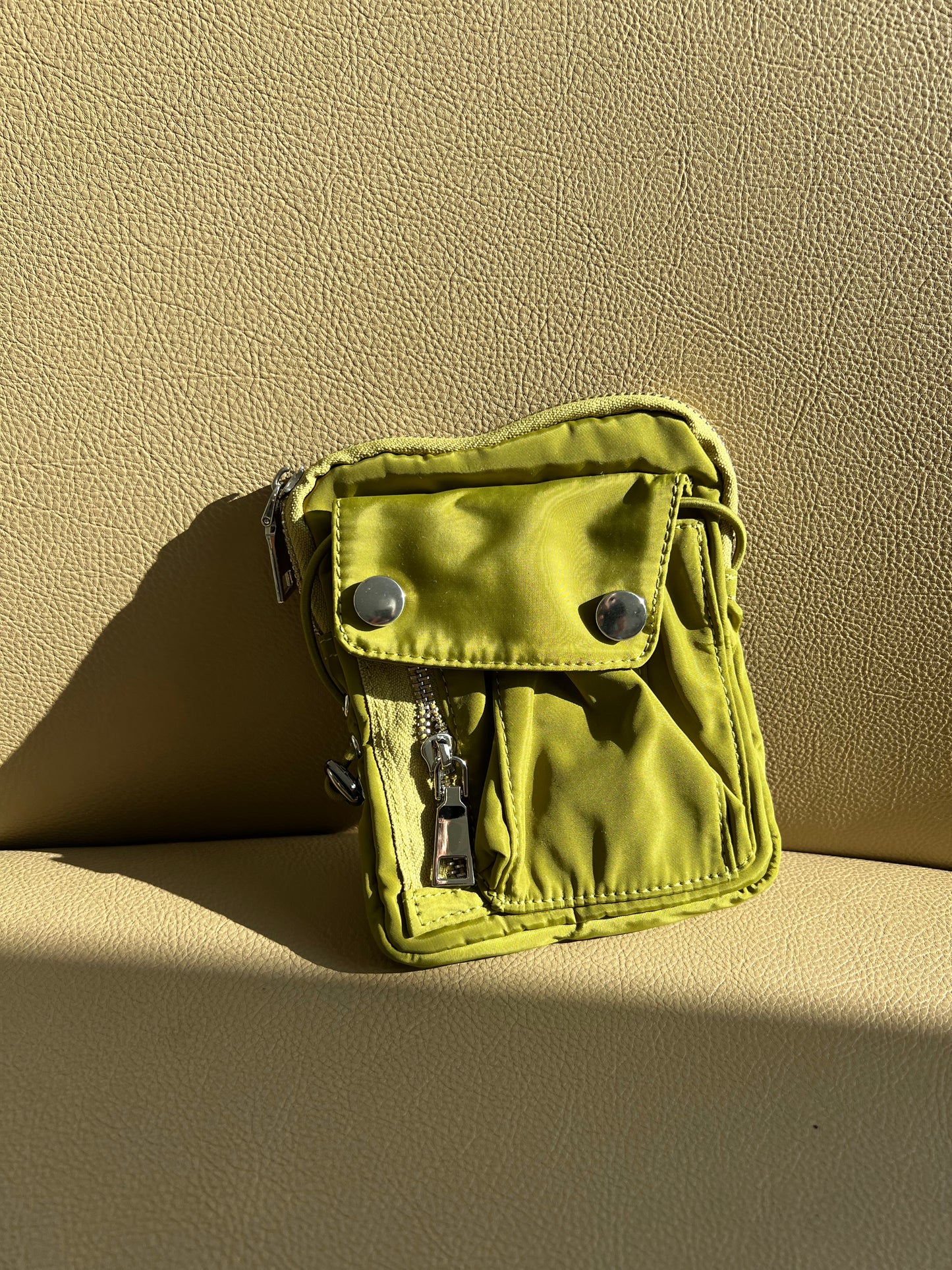 Avocado Green Two Pocket Bag
