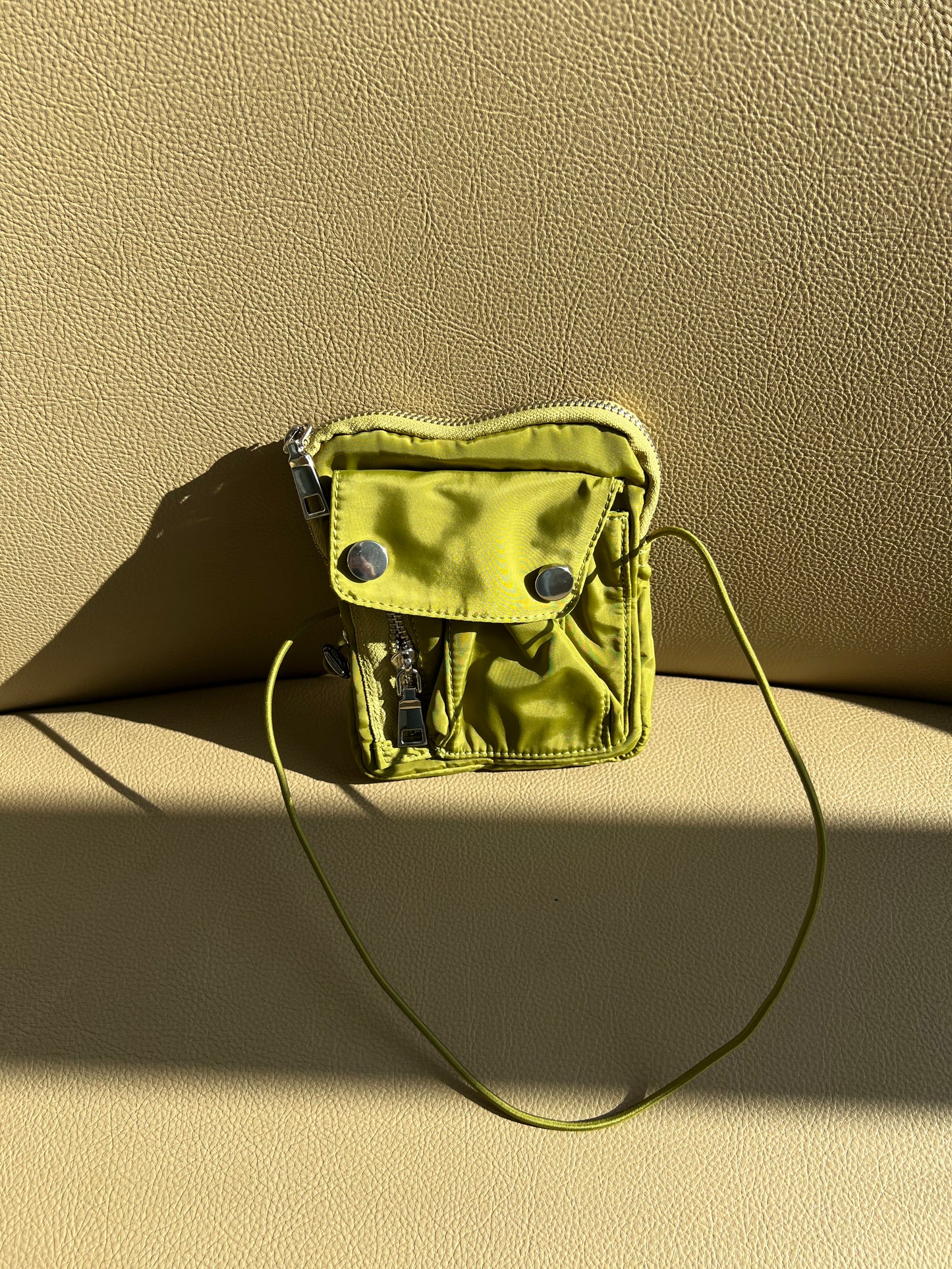 Avocado Green Two Pocket Bag