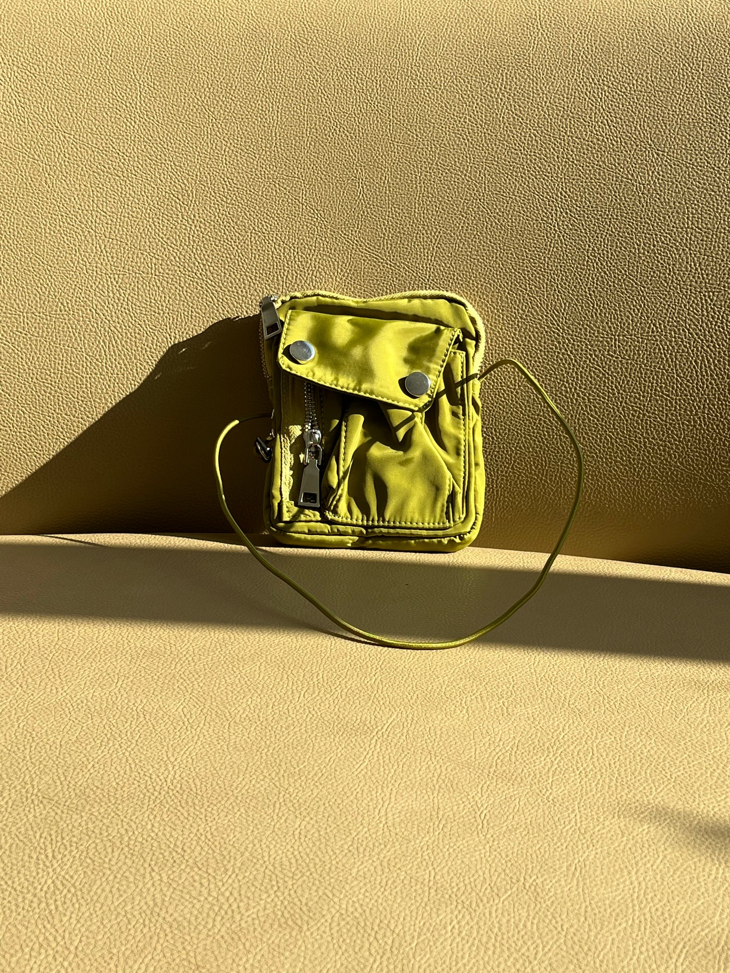 Avocado Green Two Pocket Bag