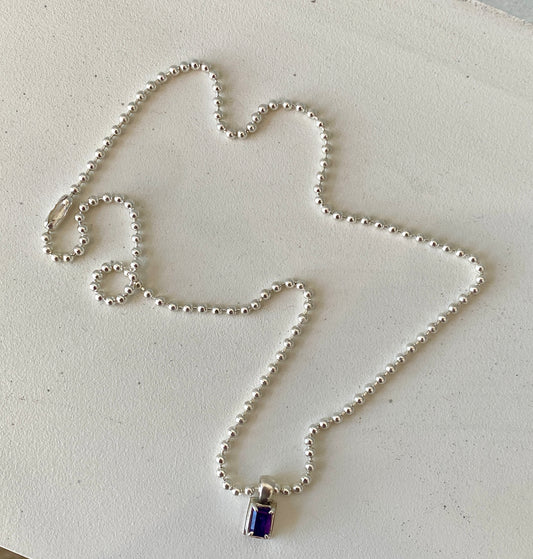 L.Jardim Netty Ball Chain with Amethyst