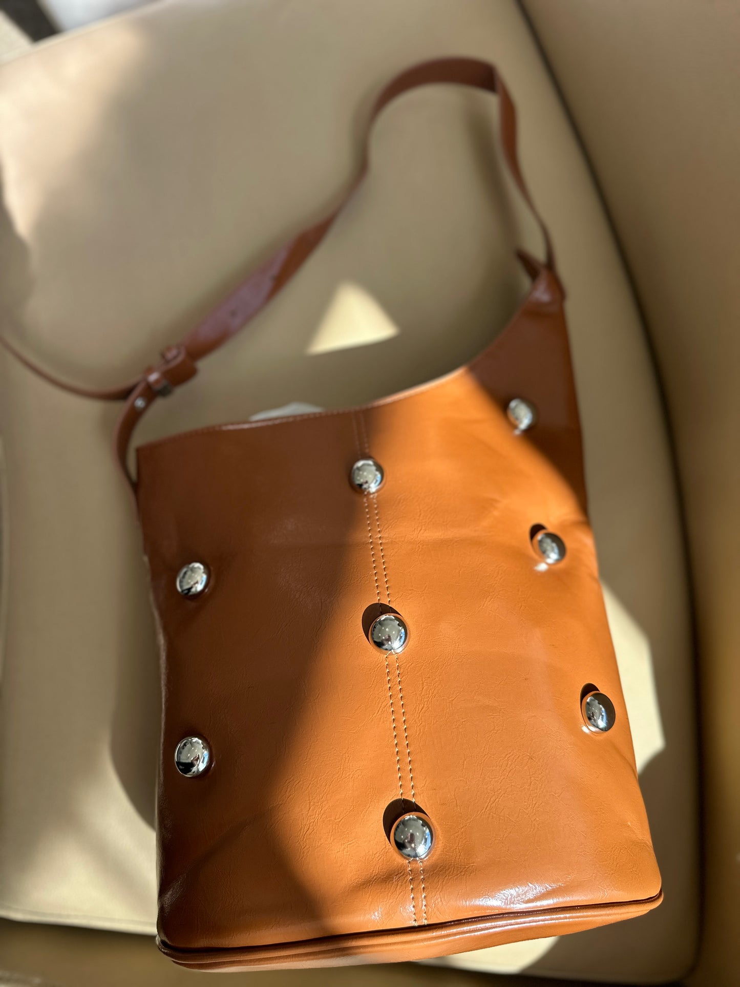 Asymmetrical Studded Bag