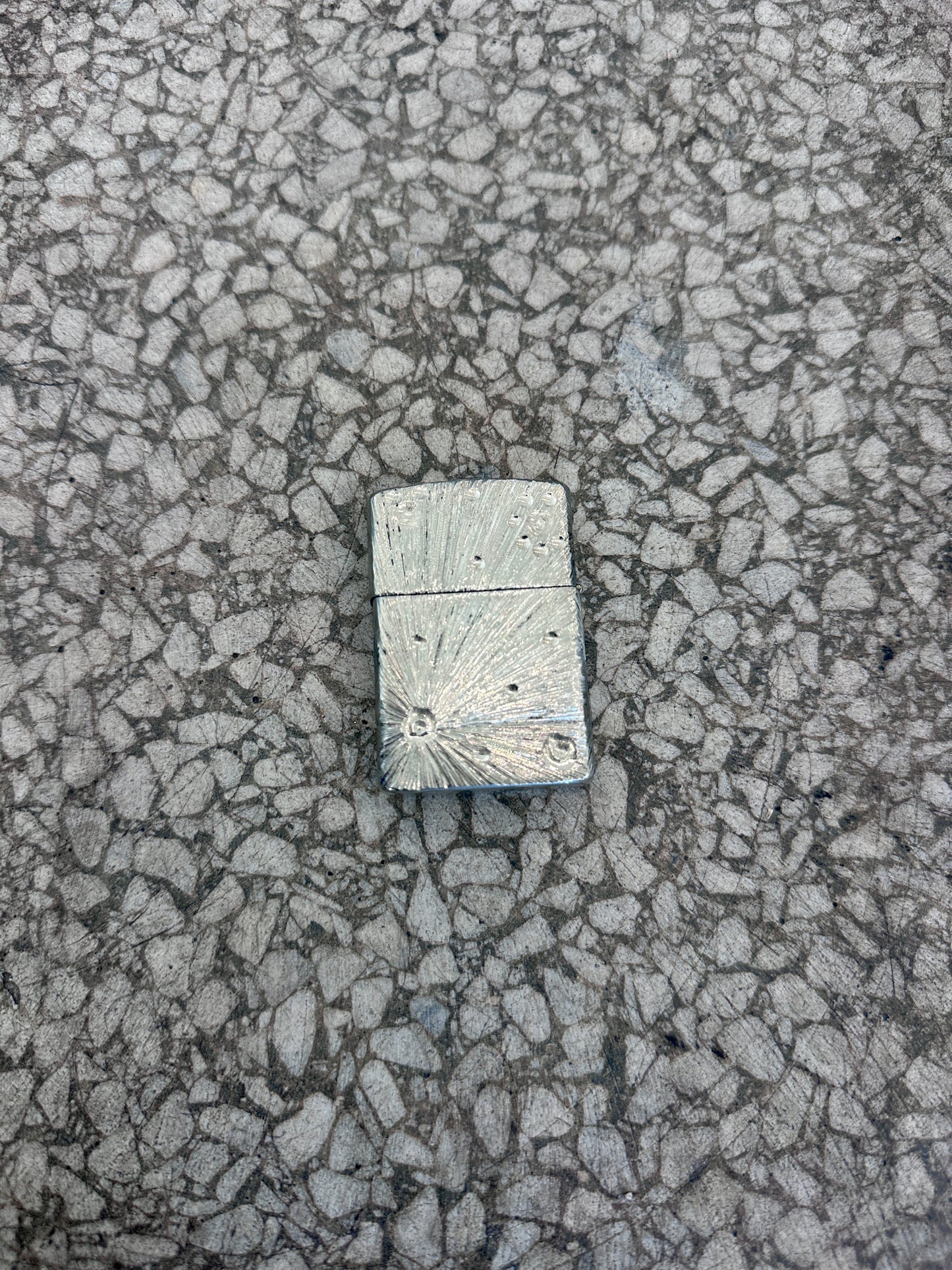 Patterned Silver Vintage Zorro Lighter