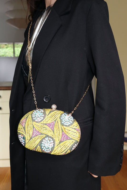 Sequin Clutch Crossbody Bag