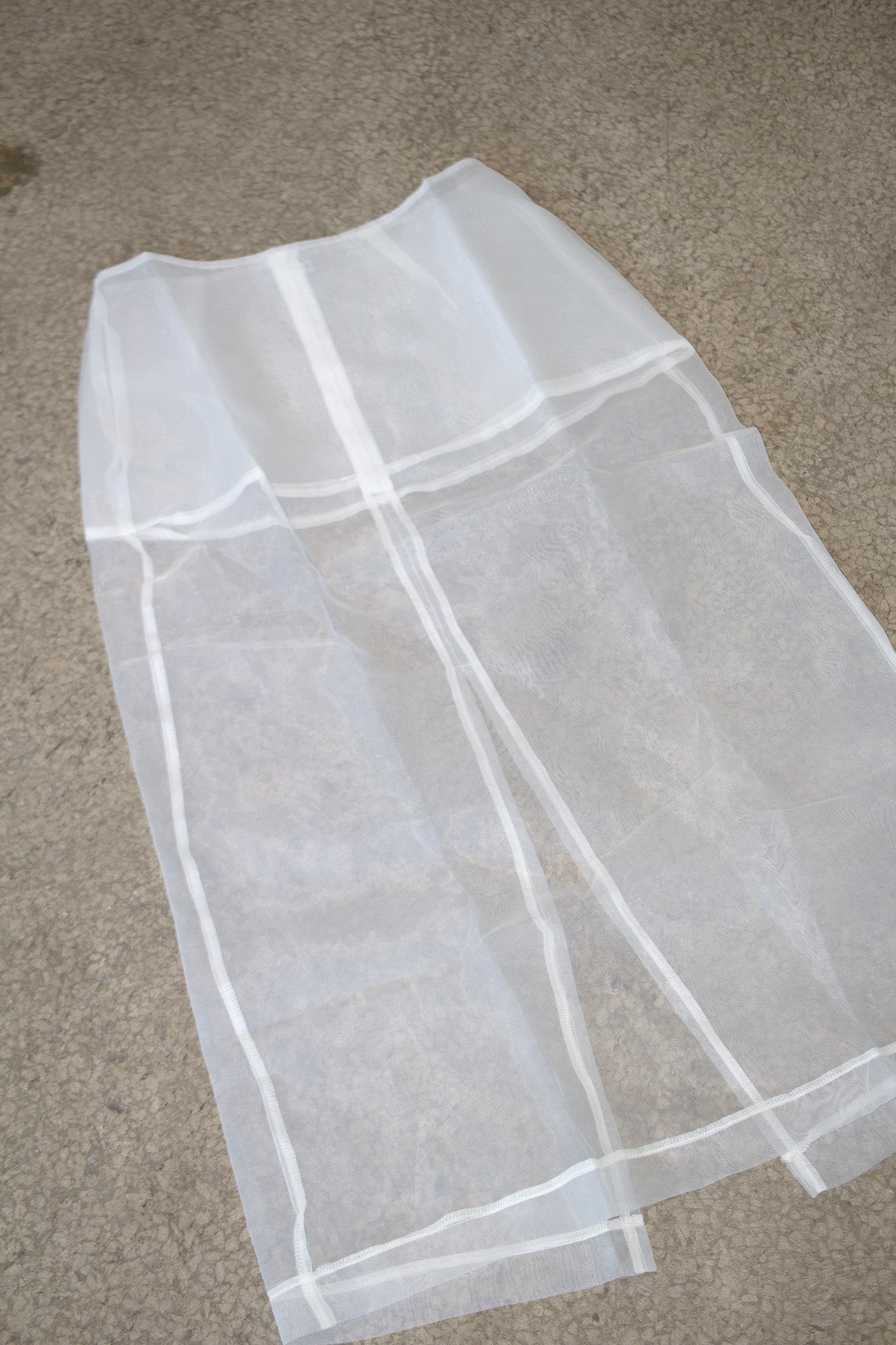 White Sheer Slip Skirt