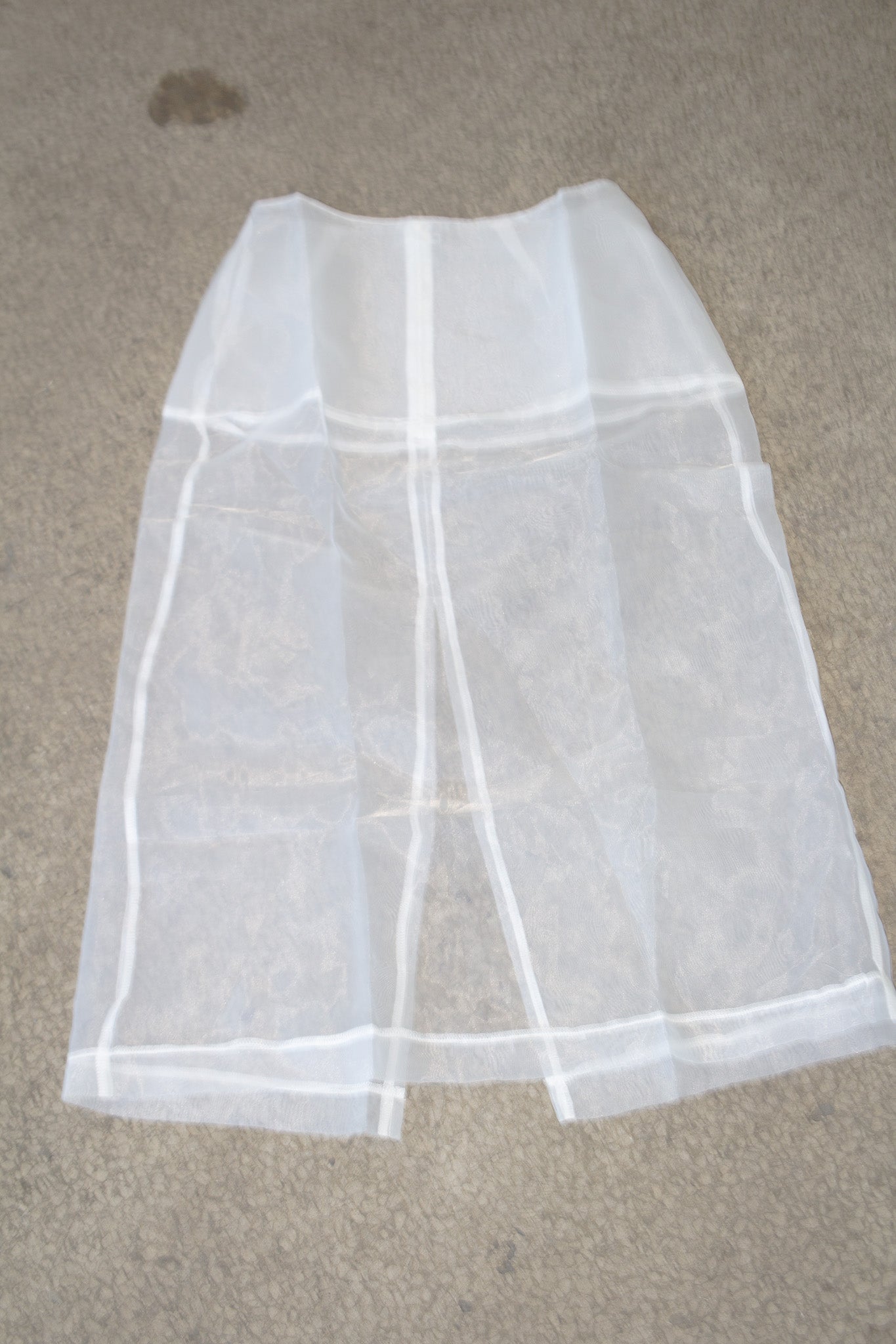 White Sheer Slip Skirt