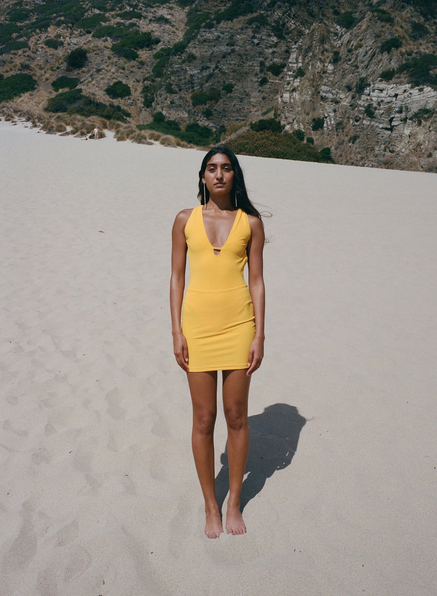 Indra Low Back Halter Swimsuit  in Yuzu -Pari Desai