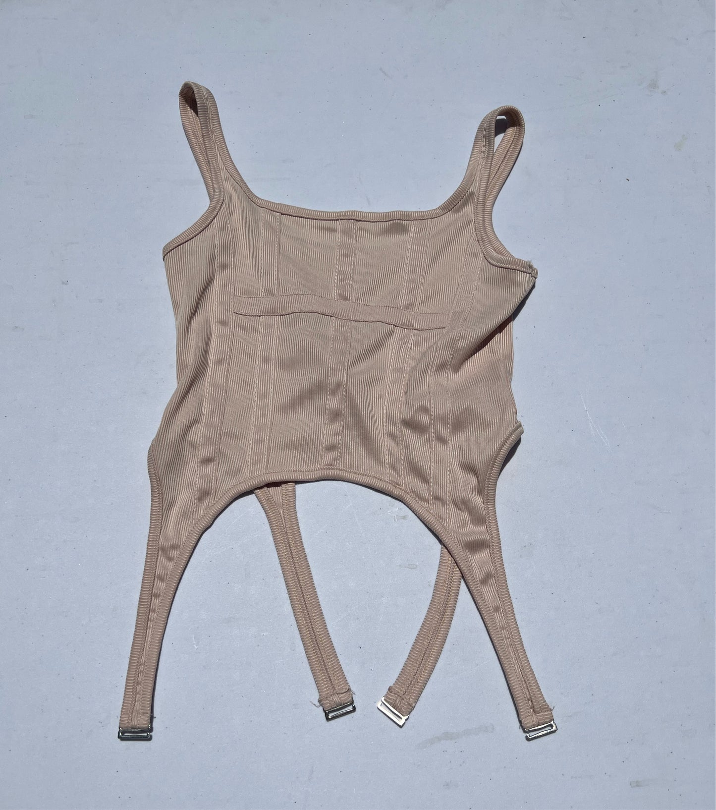 Ribbed Corset Tank Top