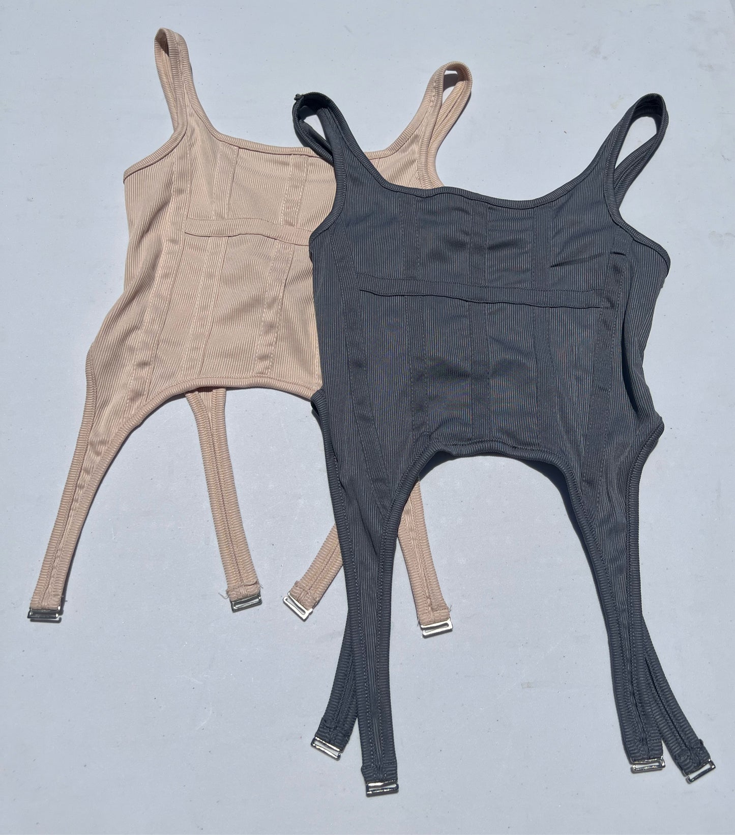 Ribbed Corset Tank Top