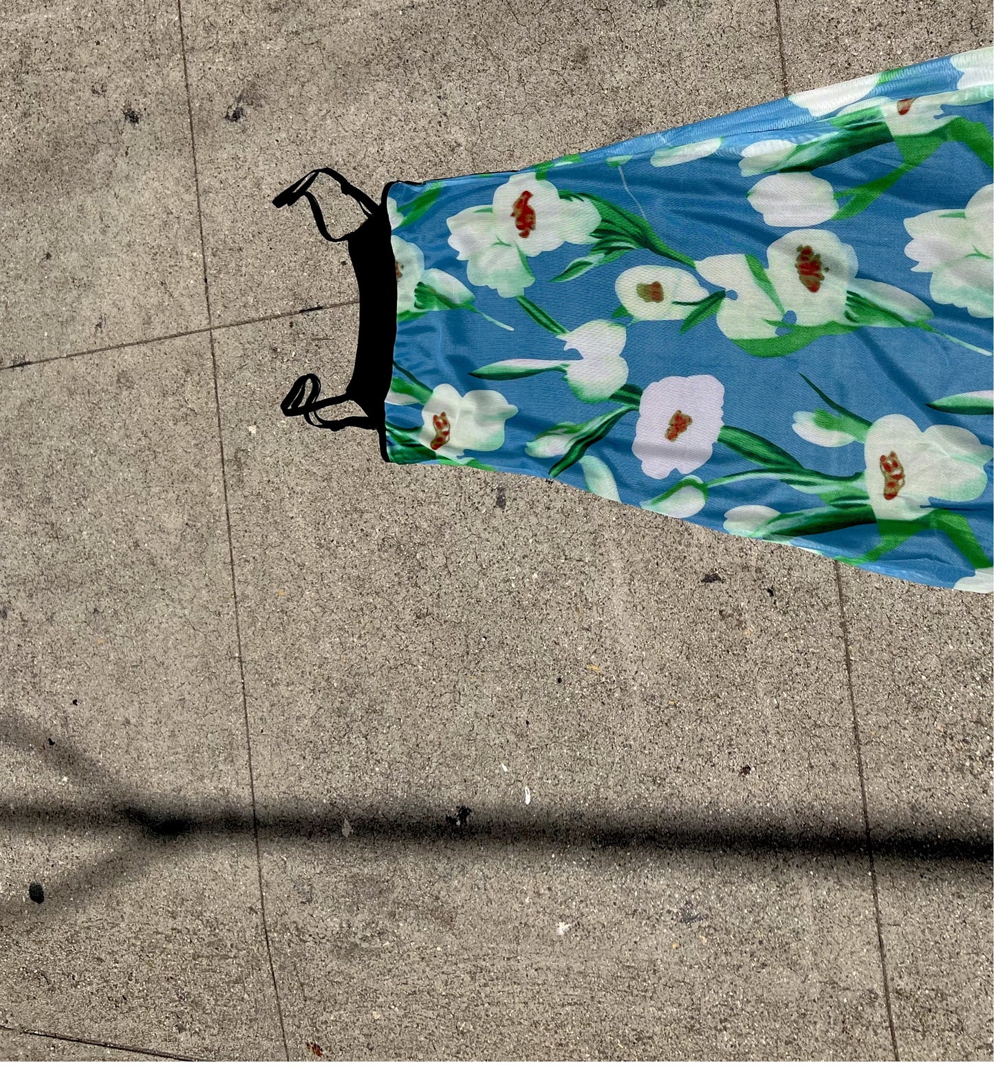 90s Flower Mesh Slip Dress