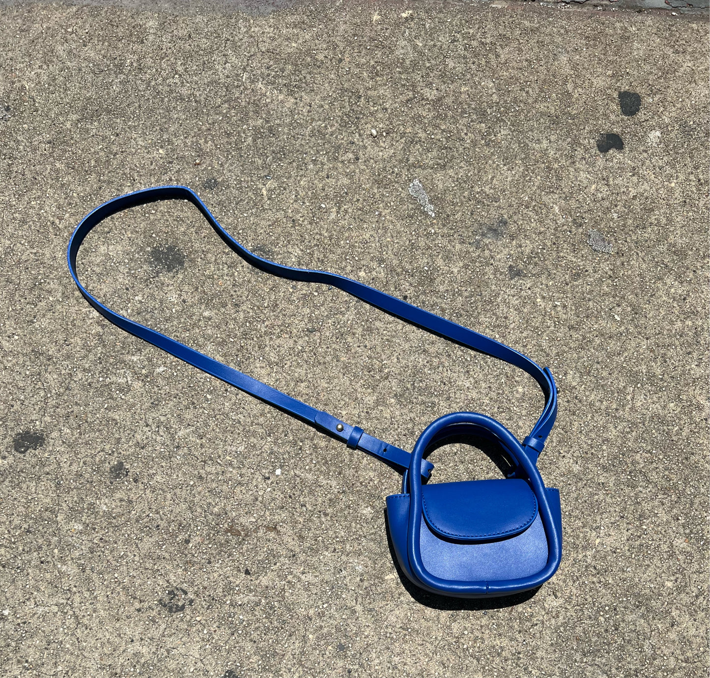 Petite Blue Vegan Leather Bag