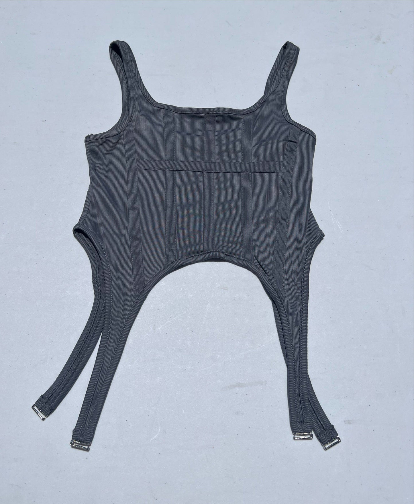 Ribbed Corset Tank Top