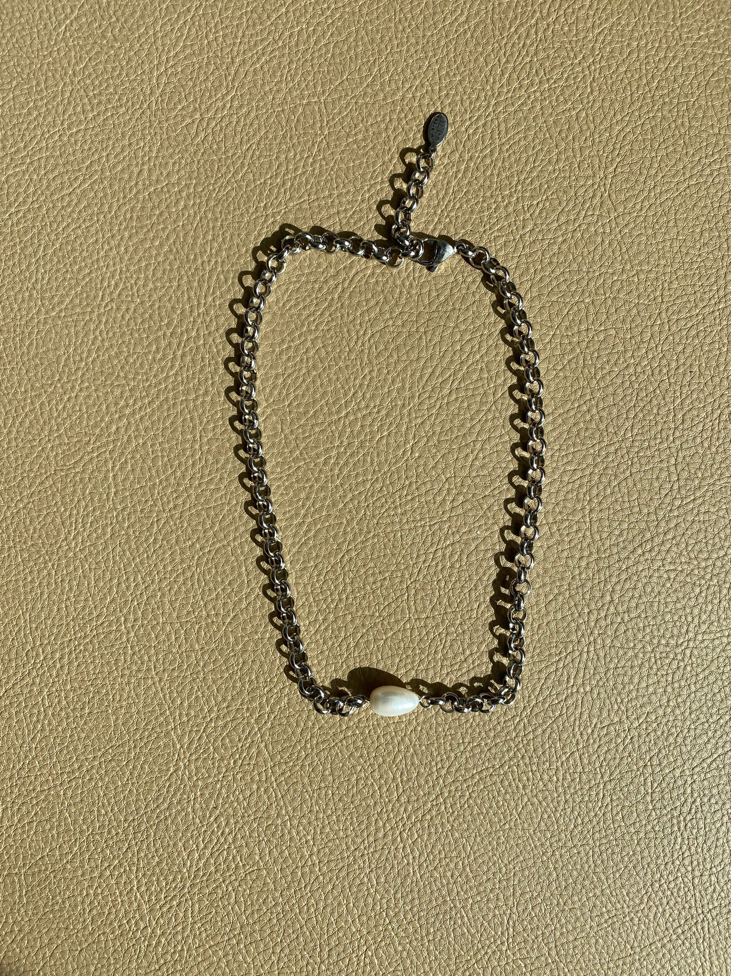 KARO KORU Pearl X Steel Rolo Necklace