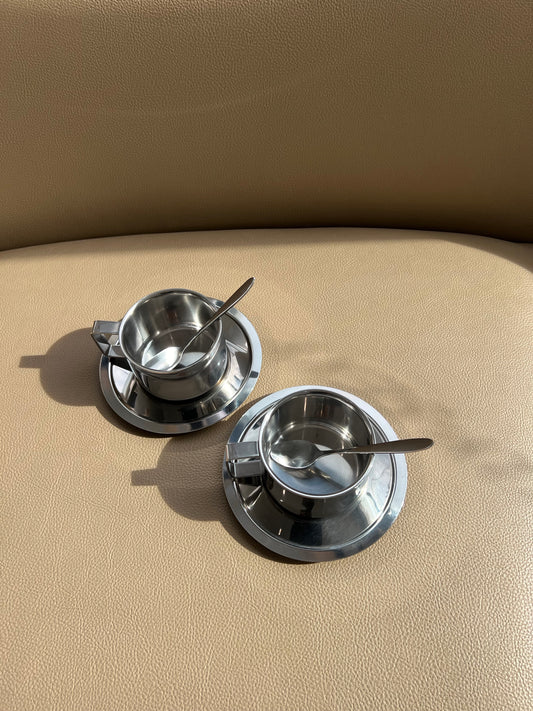 stainless steel espresso cup set