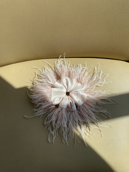 Madison Seidman - Ostrich Feather and Shantung Silk Hair Tie