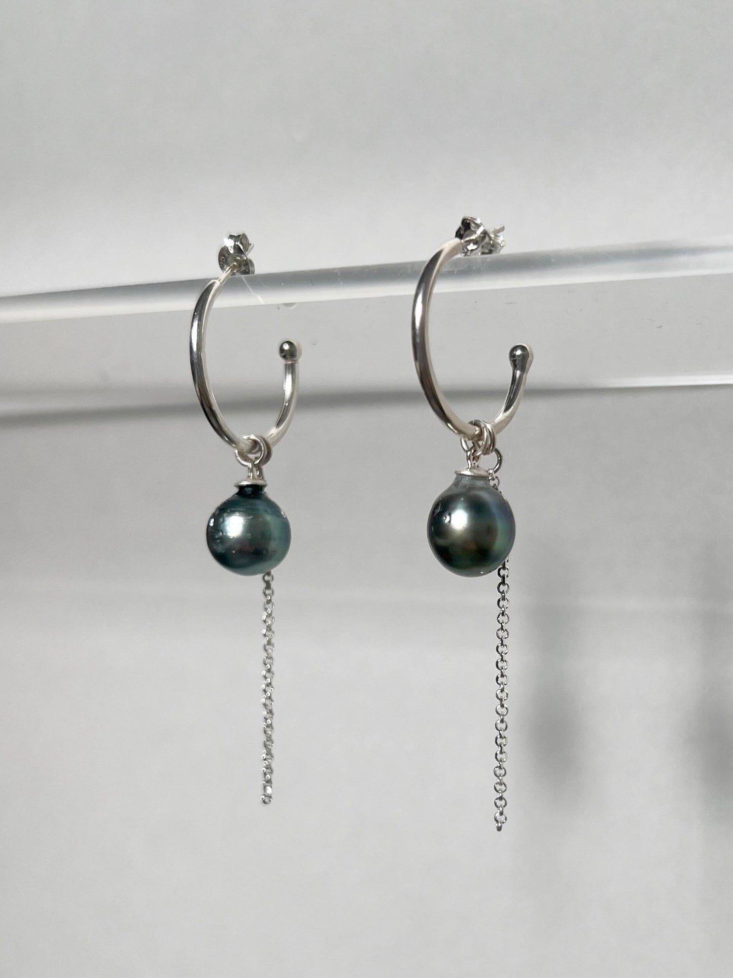Jihye-Tahitian Pearl Hoop Earrings