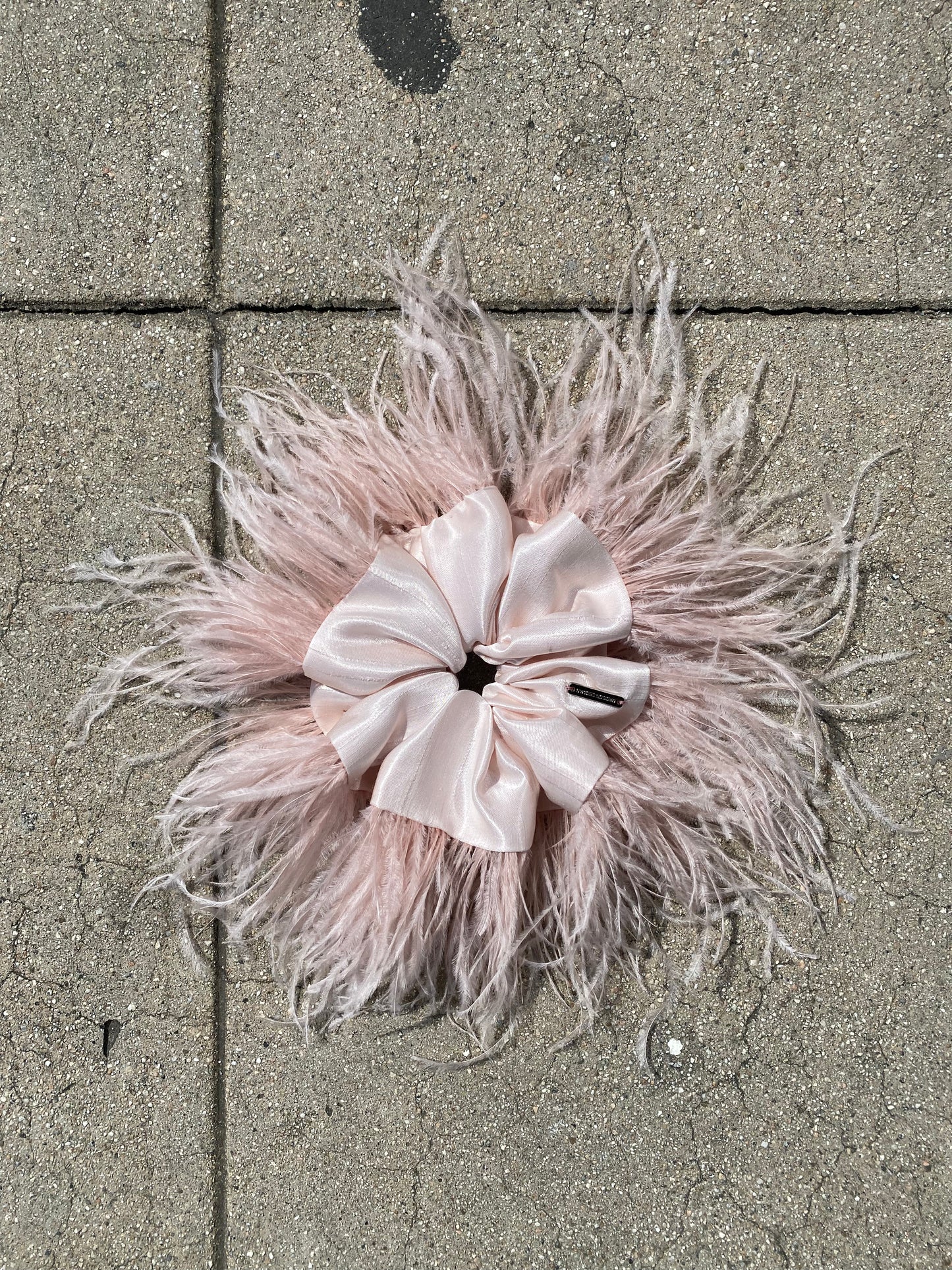 Madison Seidman - Ostrich Feather and Shantung Silk Hair Tie