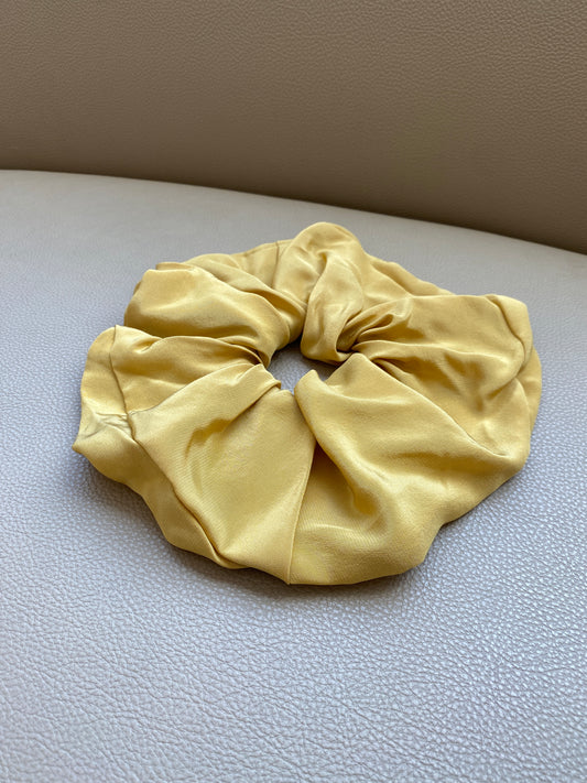 Lily Forbes mustard silk scrunchie