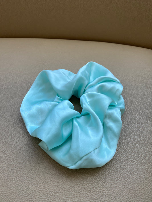 Lily Forbes aqua green scrunchie