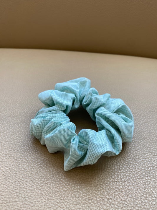 Lily Forbes check mint green scrunchie