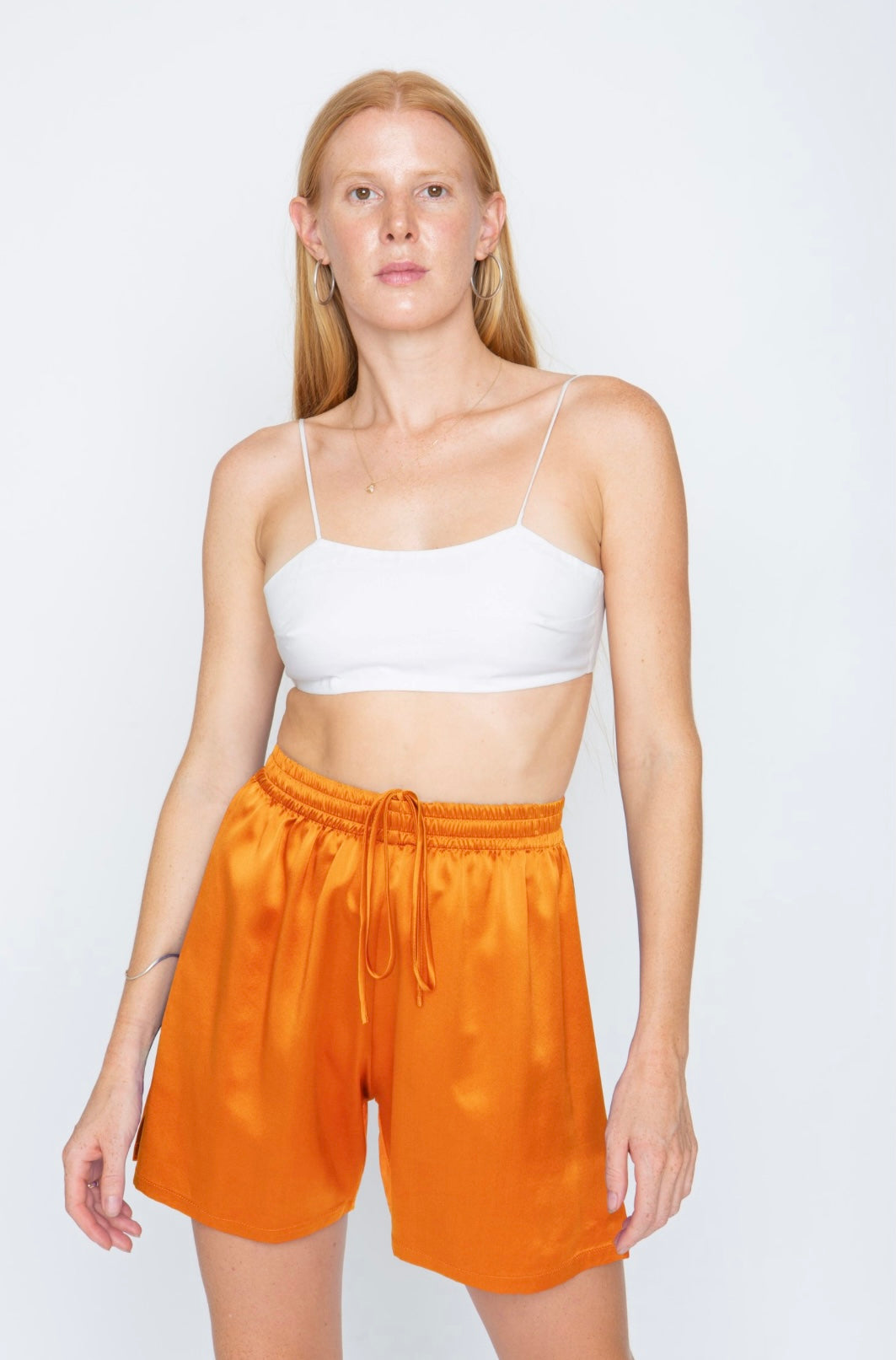 Lily Forbes orange silk short