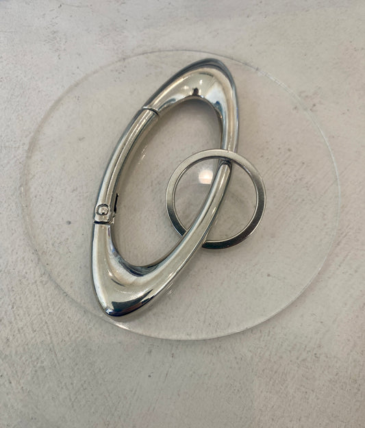 stainless steel modern carabiner key chain