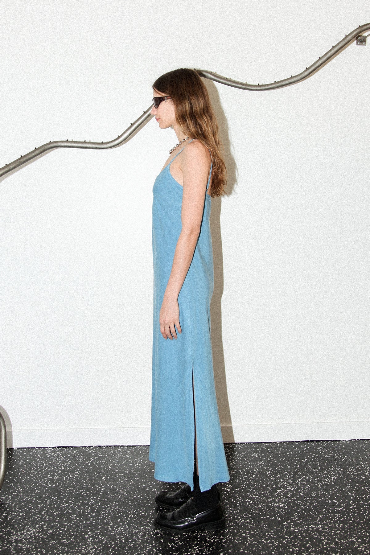 KKCo Roseum slip dress in Lake