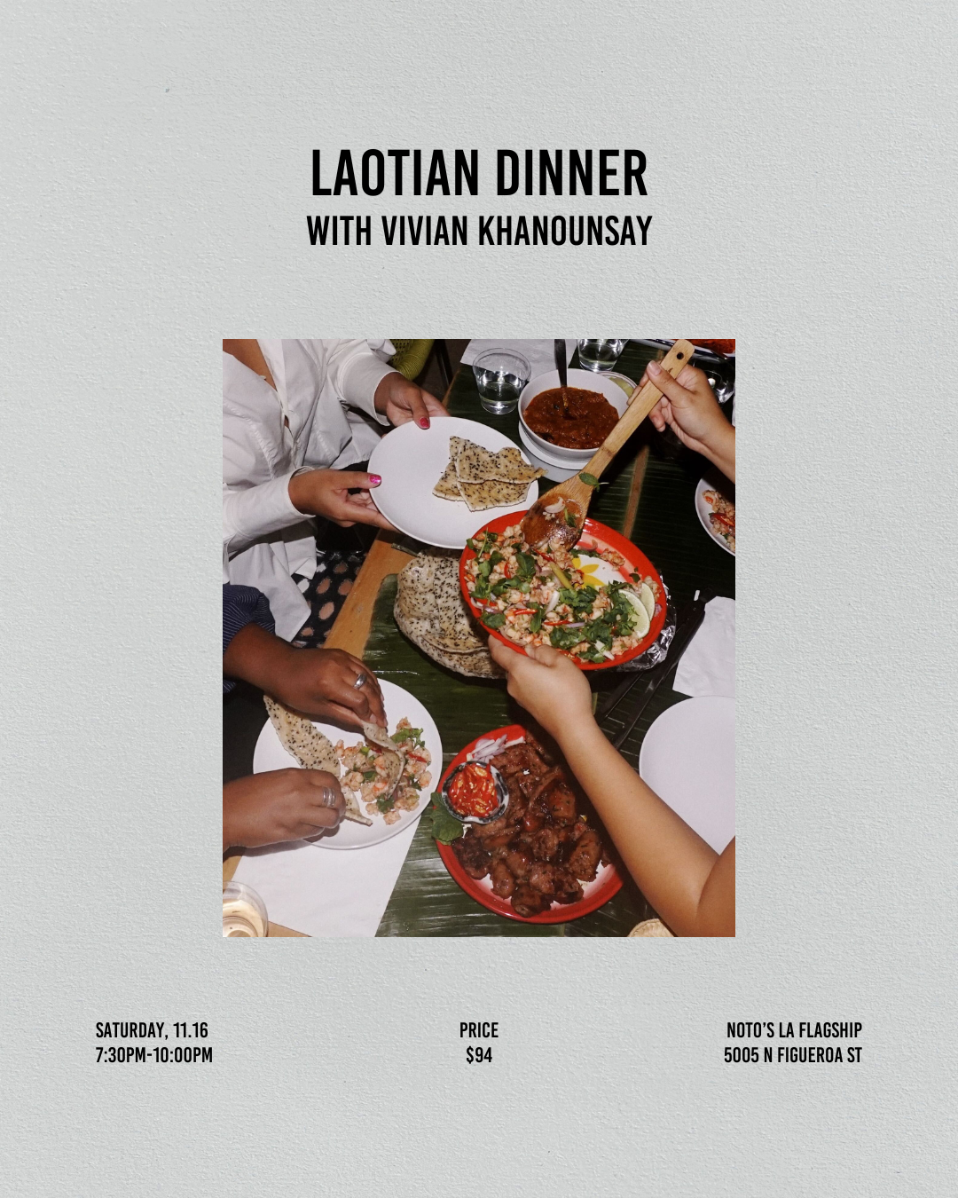 Laotian dinner with Vivian Khanounsay