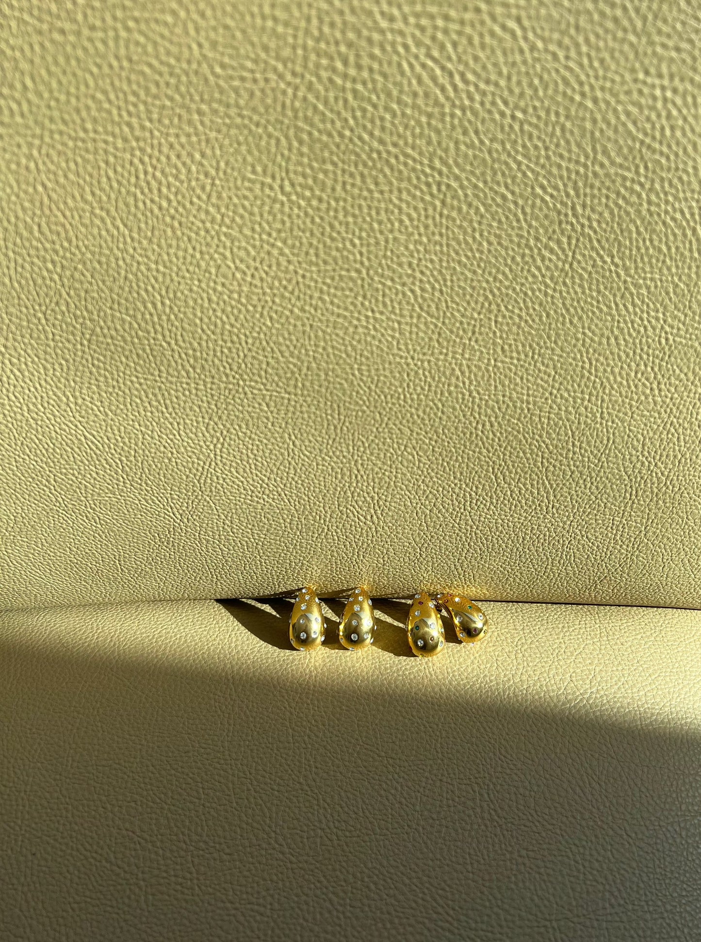 Gold-Tone Pavé Earrings