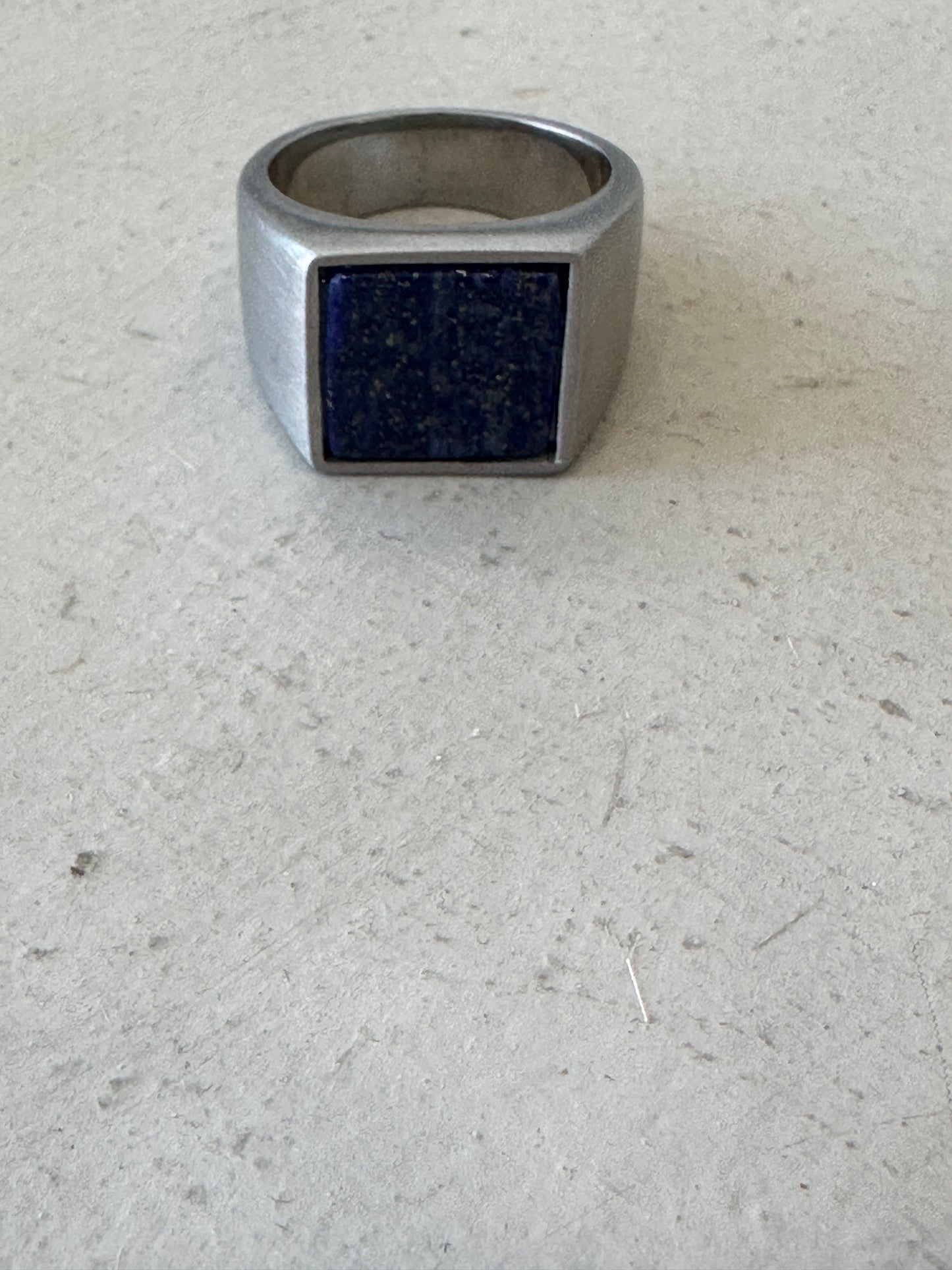 Blue stone Signet ring - Stainless Steel