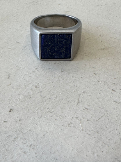 Blue stone Signet ring - Stainless Steel