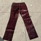 Oxblood Vintage Y2K Leather Pants
