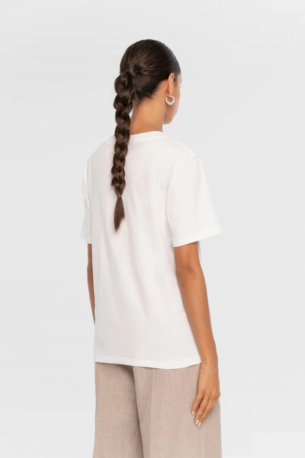 Essential organic cotton T-shirt in soft white