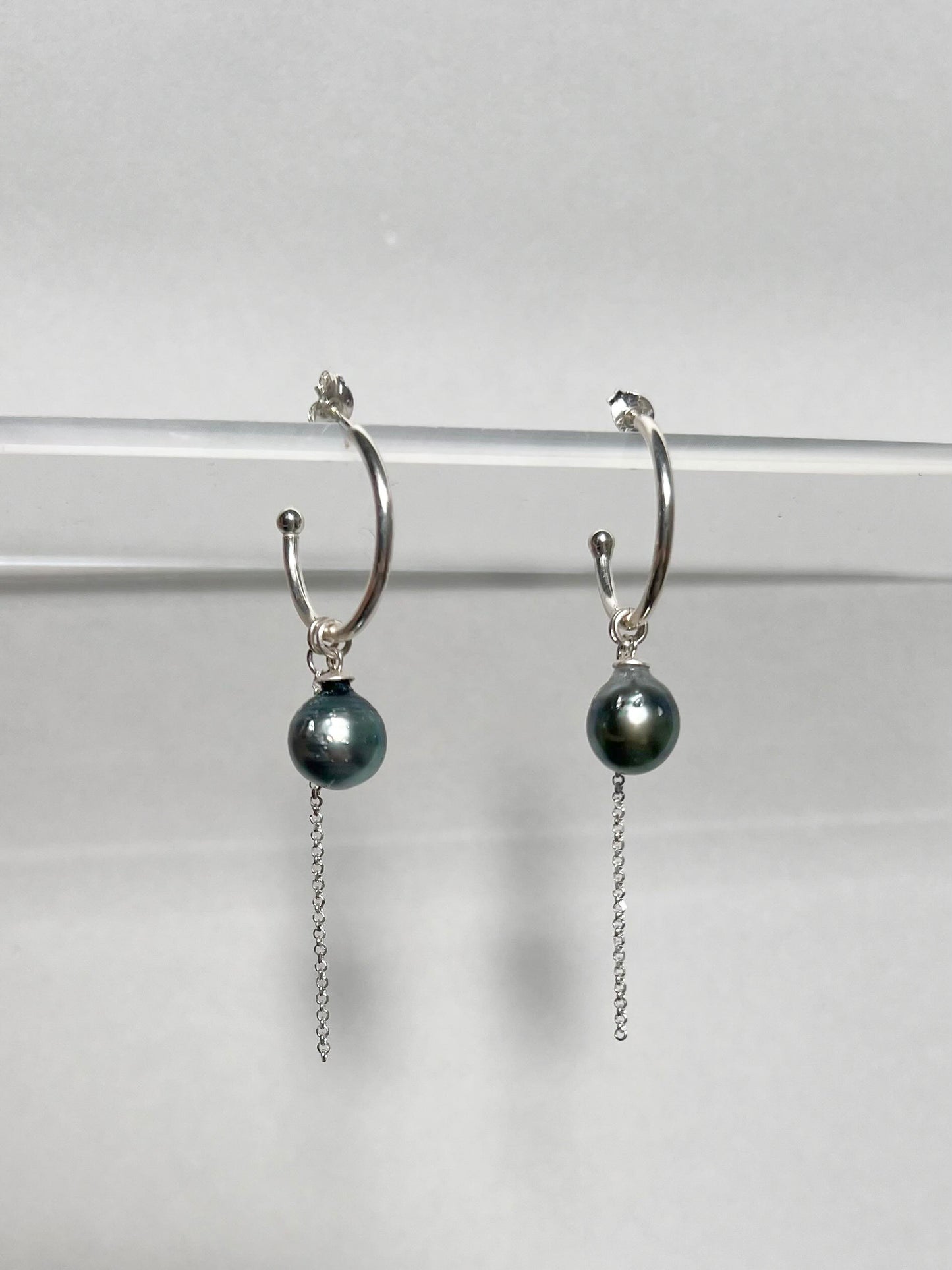 Jihye-Tahitian Pearl Hoop Earrings