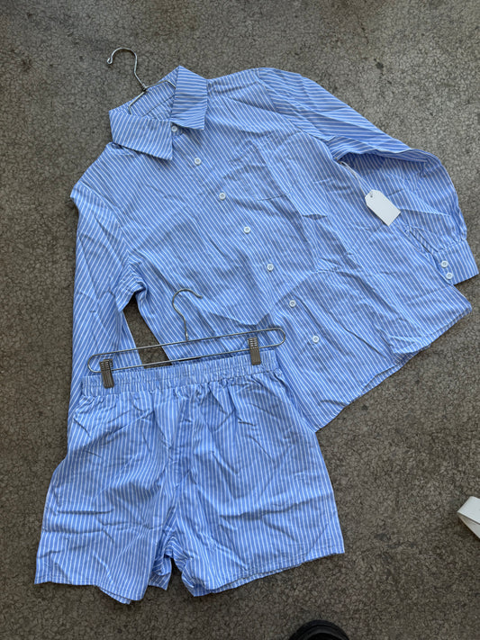 Stripped Shirt / Short set