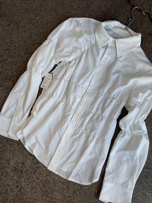 Scrunched Button Down Shirt